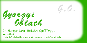 gyorgyi oblath business card